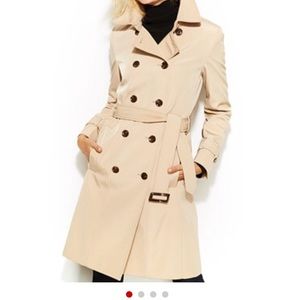Calvin Klein  Tie-Waist Trench Coat